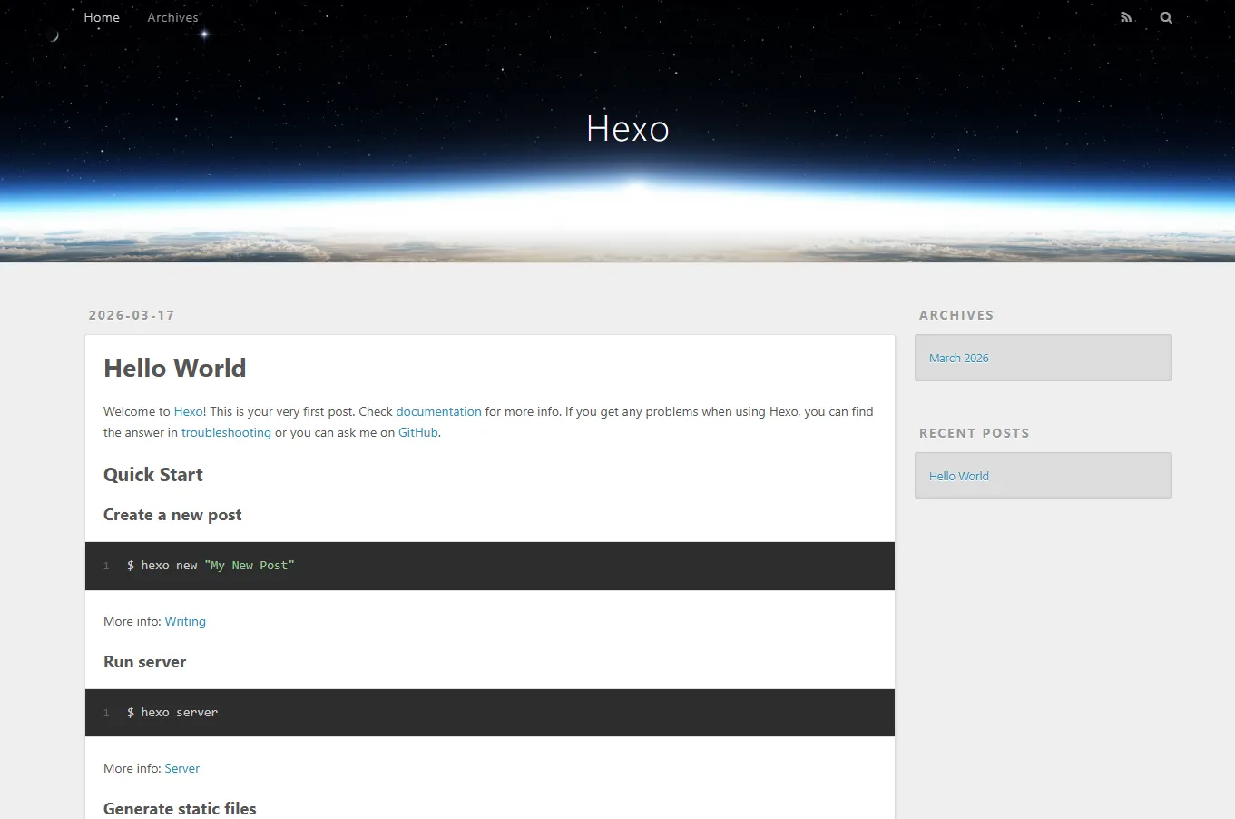 Hexo 无成本搭建自己的网站（一）